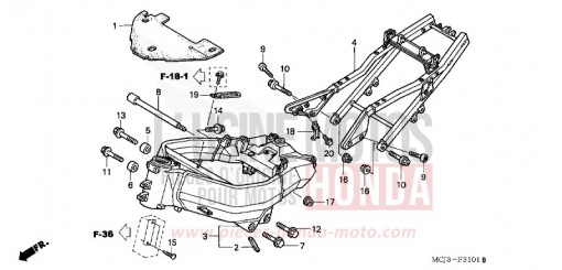FRAME BODY (CBR900RR2,3) CBR900RR3 de 2003